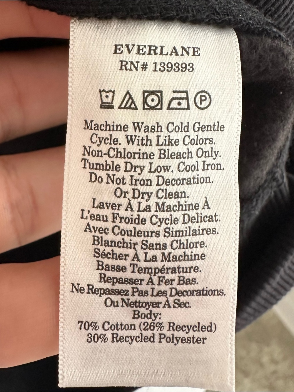 Everlane The Retrack Hoodie in Black Size: M, NWT - Picture 8 of 15